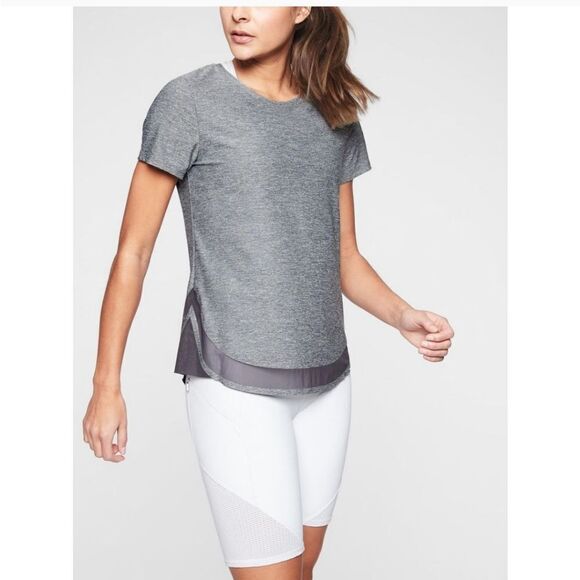 Athleta Cadence Heather Tee Size Medium - Picture 1 of 3